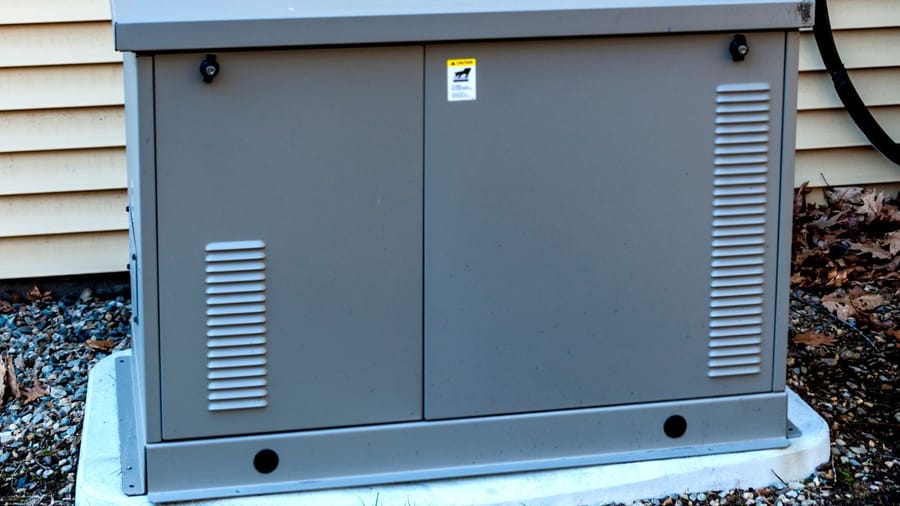 residential generator outside of a home